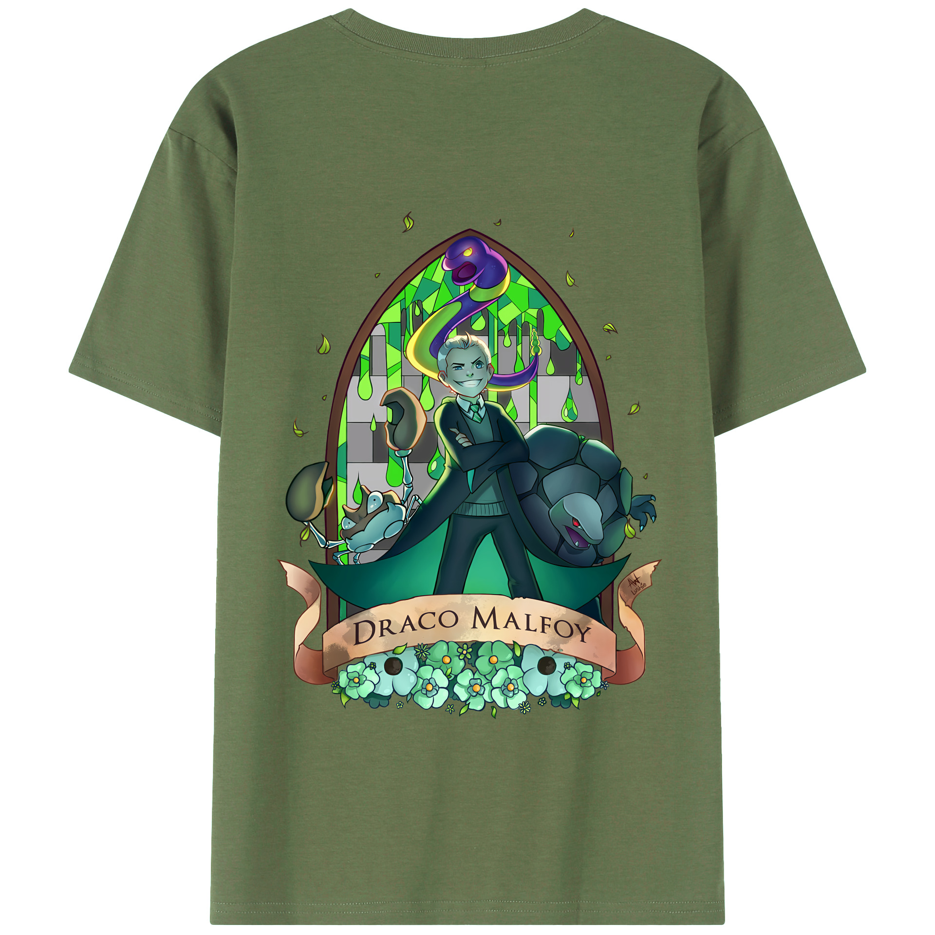 （画像用） Harry Potter ハリー・ポッターシリーズ 綿100％ メンズ半袖Tシャツ（バックプリント） 通気性
